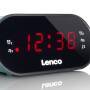 Lenco CR-07 - Clock - FM,PLL - LED - Black - Blue - 3 V - AC - Battery