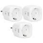 Alecto Smart Wi-Fi-Stecker 16A 3680W 3er-Pack Weiß