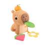 Mattel Fisher-Price sensorisches Babyspielzeug Kuschel-Capybara Plüschtier mit Beißring und Rassel f
