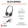 HP Poly Blackwire 3225 Stereo USB-C Headset +3,5mm Plug +USB-C/A Adapter Bulk (8X229A6)