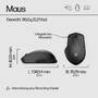 HP Inc. HP Maus Silent 280M - kabellos - kabelloser Empfänger USB (19U64AA#ABB)