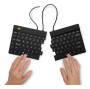 R-Go Split Break Ergonomic Keyboard - QWERTY (US) - black - wired - Mini - Wired - USB - QWERTY - Black