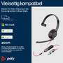 HP Poly Blackwire 5210 Monaural USB-C Headset +3.5mm Plug +USB-C/A Adapter (8X230AA)