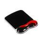 Kensington Duo Gel Mouse Pad Wrist Rest — Red - Black - Red - Monochromatic - Gel - Wrist rest