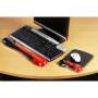 Kensington Duo Gel Mouse Pad Wrist Rest — Red - Black - Red - Monochromatic - Gel - Wrist rest