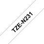 Schriftbandkassette Brother 12mm weiß/schwarz  TZEN231 (TZEN231)