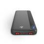 Nedis powerbank / 10000 mAh / 20 W / 1.5 / 1.67 / 2.0 / 2.22 / 3.0 A / Geräteausgangsanschluss: 1x USB-C™ / 2x USB-A / Geräteeingangsanschluss: 1x USB-C™ / Lithium-Polymer / Display