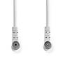 Nedis Multipack Koaxial Kabel / IEC (Coax) Stecker / IEC (Coax) Buchse / Vernickelt / 120 dB / 75 Ohm / 4-fach geschirmt / 1.50 m / Rund / PVC / Weiss / Label - 100 Stück