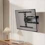 Nedis Vollbewegliche-TV-Wandhalterung / 43 - 90 " / maximal unterstützes Bildschirmgewicht: 50 kg / kippbar / drehbar / Minimaler Wandabstand: 19.6 mm / 2 Drehpunkt(e) / ABS / Metall / Schwarz