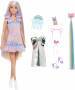 Mattel Barbie Fun & Fancy Puppe mit Accessoires, Modepuppe mit extra langem blondem Haar und 2 Looks