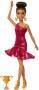Mattel Barbie Turniertänzerin-Modepuppe mit braunem Haar und Tanzpokal-Zubehör