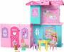 Mattel Barbie Chelsea Pop-up-Puppenhaus mit Puppe und über 15 Accessoires, Haus erweitert sich auf ü