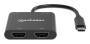 MANHATTAN USB-C PD auf Dual-HDMI-Monitor-Adapter 4K 60Hz (154321)