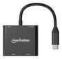 MANHATTAN USB-C PD auf Dual-HDMI-Monitor-Adapter 4K 60Hz (154321)
