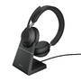 Jabra Evolve2 65 MS Stereo USB-A Headset schwarz BT m.Ladestation PC-Headsets