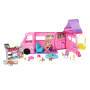 Mattel Barbie Super Abenteuer-Camper Spielset mit Dachzelt, Grill mit Farbwechseleffekt und über 60 