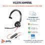 HP Poly Blackwire 3310 Monaural Microsoft Teams Certified USB-C Headset +USB-C/A Adapter (8X216AA)