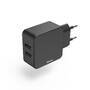 Hama 2-fach-Ladegeraet USB-A-Netzteil 2x 2.4 A Universaladapter 12 W