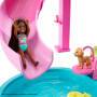 Mattel Barbie Traumpool Spielset mit Rutsche und schäumendem Whirlpool sowie über 20 Zubehörteilen w