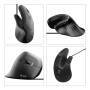 Equip Ergonomische Maus USB-A/-C Stker 1.80m Rechts  schwarz (245119)