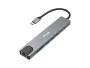 Equip Adapter USB-C->HDMI/GbE/2xUSB-A/+  4K/ 30Hz 0.25m Alu. (133497)