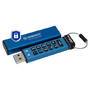 Kingston IronKey Keypad 200 - 32 GB - USB Type-A - 3.2 Gen 1 (3.1 Gen 1) - 145 MB/s - Cable - Blue