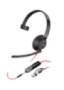 HP Poly Blackwire 5210 Monaural USB-C Headset +3.5mm Plug +USB-C/A Adapter (8X230AA)