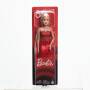 Rubinrote Barbie-Party-Modepuppe zum 80. Jubiläum von Mattel in einem roten Kleid mit Zubehörteilen