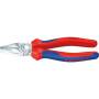 KNIPEX 03 05 180 - Lineman's pliers - 1.6 cm - Steel - Plastic - Blue/Red - 18 cm
