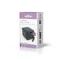 Nedis Netzladegerät / 30 W / Mit einziehbarem Kabel / GaN / PD3.0 30W / 1.5 / 2.0 / 2.5 / 3.0 A / Anzahl der Ausgänge: 1 / USB-C™ / Aufrollbares USB-C™-Kabel / 0.75 m / Automatische Spannungswahl / Schwarz