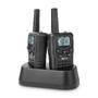 Alecto Walkie-Talkie Set / 2 Handsets / Bis zu 10 km / Frequenzkanäle: 8 / PTT / VOX / 24 h Standby / Inklusive Ladestation / Kopfhörerausgang / Schwarz