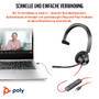 HP Poly Blackwire 3310 Monaural USB-C Headset +USB-C/A Adapter (8X215AA)