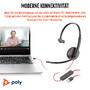 HP Poly Blackwire 3210 Monaural USB-C Headset +USB-C/A Adapter Bulk SmartBuy (8X214A6)