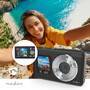 Nedis Digitale Fotokamera / Dualer Bildschirm / 48 MPixel / 4K@30fps / 5 MPixel CMOS / Schwarz