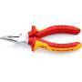 KNIPEX 0826145 - Needle-nose pliers - Metal - Plastic - Red/Orange - 14.5 cm - 145 g