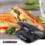 MELISSA Sandwichmaker / 750 W / Sandwichplatten / Automatische Temperaturkontrolle / Antihaftbeschichtung / Schwarz