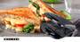 MELISSA Sandwichmaker / 750 W / Sandwichplatten / Automatische Temperaturkontrolle / Antihaftbeschichtung / Schwarz