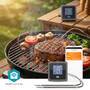 Nedis SmartLife-Fleischthermometer / Push Benachrichtigung / Summer / Bluetooth® / Timer / LCD / Anzahl der Sonden: 2 / 1.20 m / Sondenklemmen / Nedis® SmartLife / Grau
