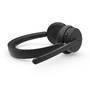 LENOVO 6550 Headset on-ear Bluetooth wireless active noise cancelling USB-C black Certified for Micr