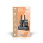 Alecto Walkie-Talkie Set / 2 Handsets / Bis zu 10 km / Frequenzkanäle: 8 / PTT / VOX / 24 h Standby / Inklusive Ladestation / Kopfhörerausgang / Schwarz