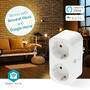 Nedis SmartLife Smart Stecker / IP21 / Leistungsmesser / 3680 W / Type F (CEE 7/7) / 0 - 55 °C / Android™ / IOS / 2-Weg / Weiss / 1 Stück