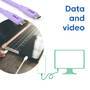 Club 3D Club3D Lifestyle USB-C Kabel  PD 240W,20Gbps  2m lila  St/St retail (CAC-3004)