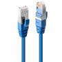 LINDY S/FTP Cat.6 Kabel, blau 0,5m LSOH, inkl. Testprotokoll (45641)