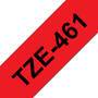 BROTHER TZE-461 Schriftbandkassetten 36 mm Bandbreite rot/schwarz Bandlange 8 Meter laminiert (TZE46