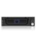 ICY BOX IB-138SK-B-II - Carrier panel - 2.5" - SATA - Black - Aluminium - 1 fan(s)