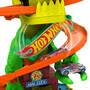 Mattel Hot Wheels City T-Rex-Feuerschlacht Spielset und Die-Cast-Spielzeugauto im Maßstab 1:64, gegn