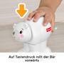 Mattel Fisher-Price Eisbär zum Hinterherkrabbeln, Aktivitätskrabbelspielzeug für Babys mit sensorisc