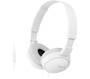 Sony MDR-ZX110AP - Headset - Head-band - Calls & Music - White - Binaural - 1.2 m