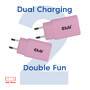Club 3D Club3D Lifestyle Ladegerät USB-C 30Watt, 2Stk  pink retail (CAC-3021)