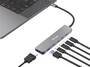 Equip Adapter USB-C->HDMI/3xUSB-C/USB-A  4K/ 60Hz 0.25m Alu. (133500)
